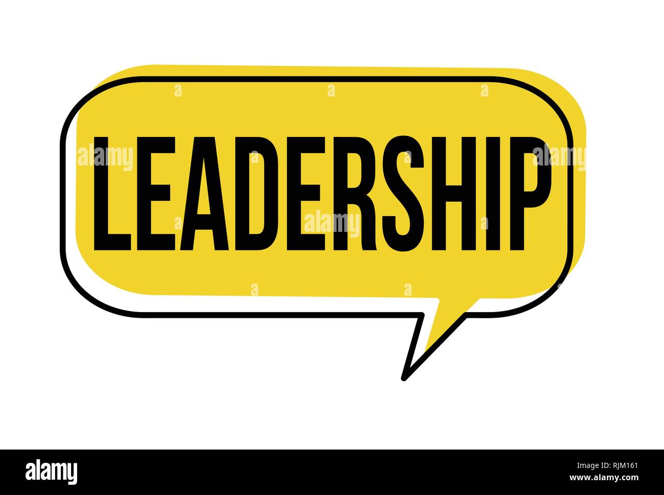 Leadership speech bubble on white background, vector illustration Stock Vector