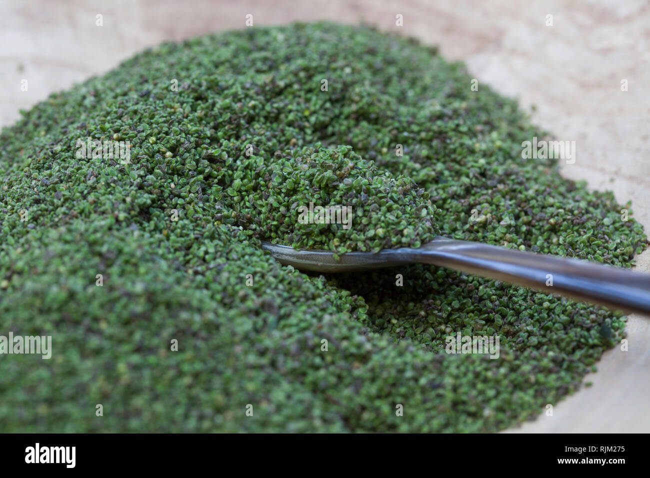 Brennnessel-Samen, Brennnesselsamen, Brennessel-Samen, Samen von Brennnesseln, Kräuterernte, Brennnessel, Große Brennnessel, Brennessel, Urtica dioica Stock Photo