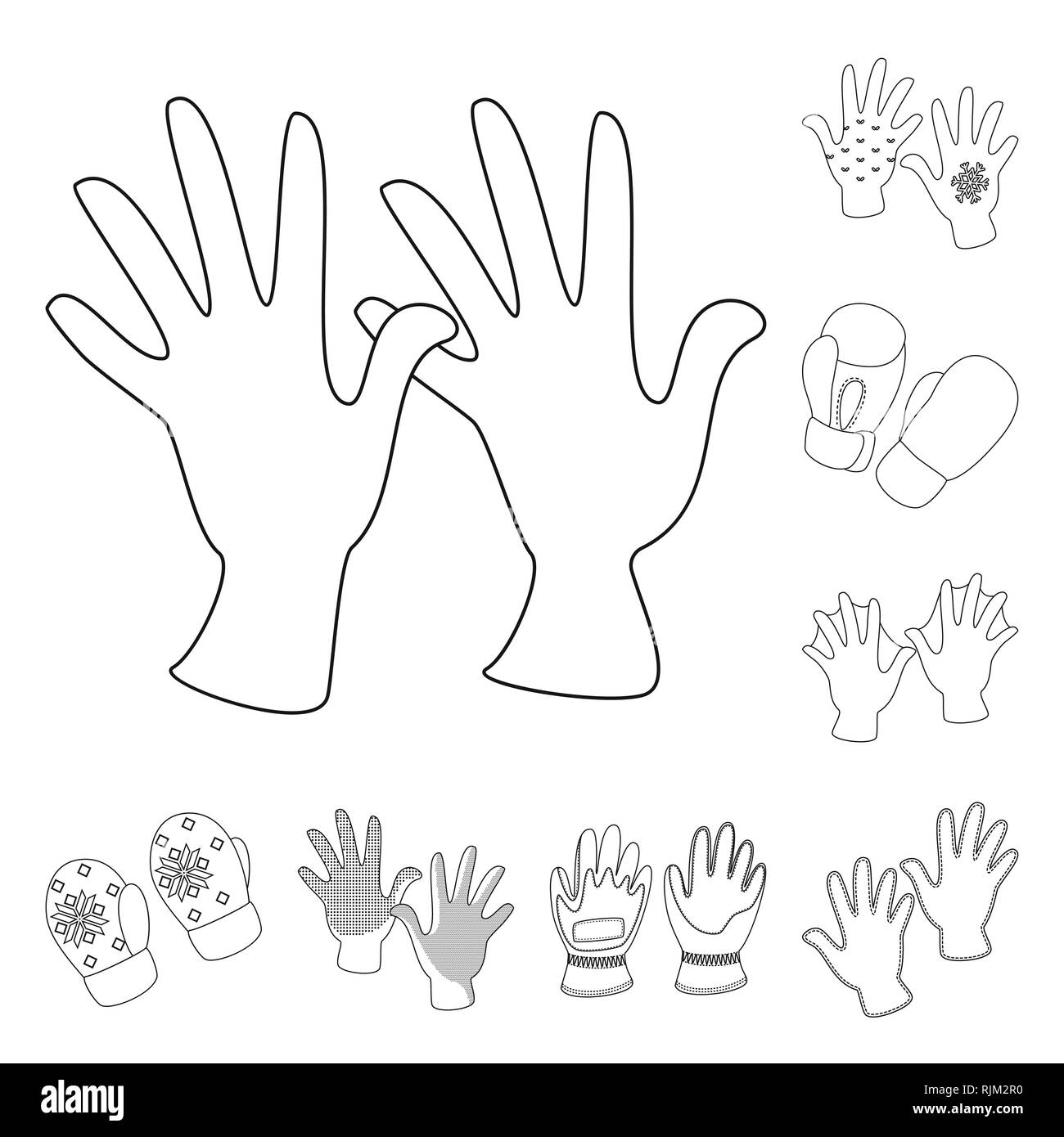 Vector design of accessory and style sign. Set of accessory and distinctive stock symbol for web. Stock Vector