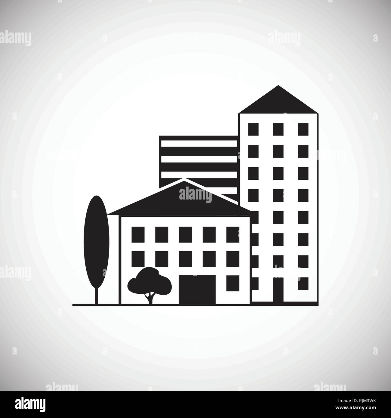 Real estate on white background for app or web using Stock Vector Image ...