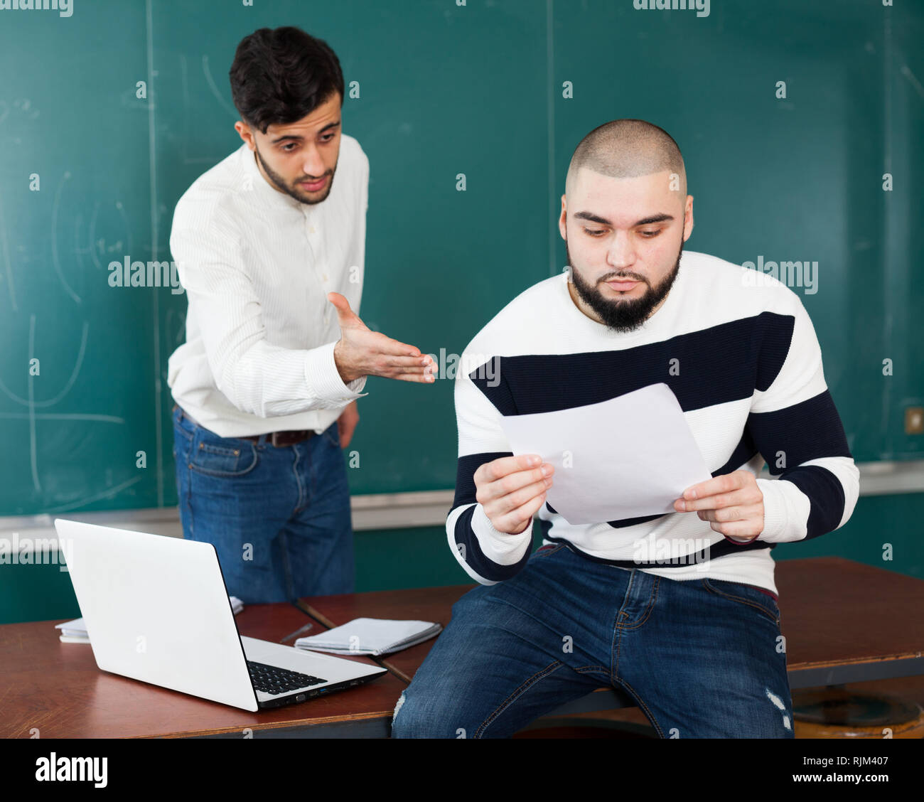 University class two students upset hi-res stock photography and images ...