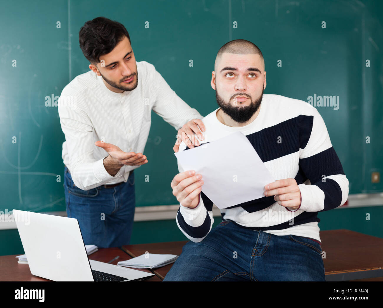 University class two students upset hi-res stock photography and images ...