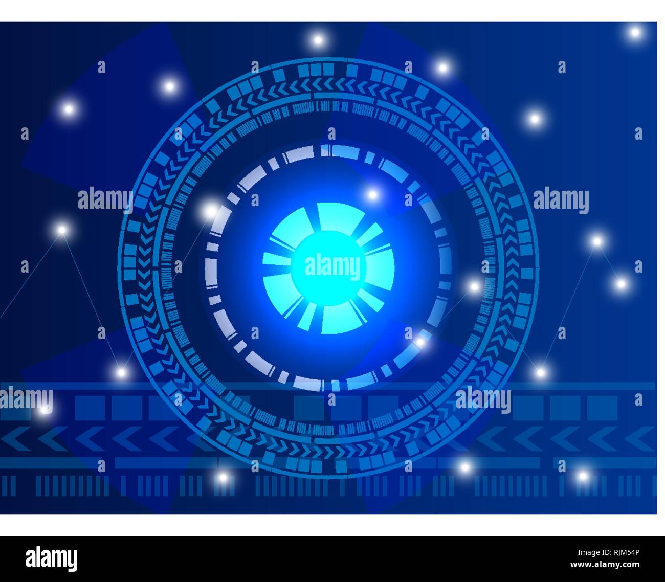 Abstract technology background Hi-tech communication concept. Sci-Fi Futuristic HUD. Vector illustration. Stock Vector