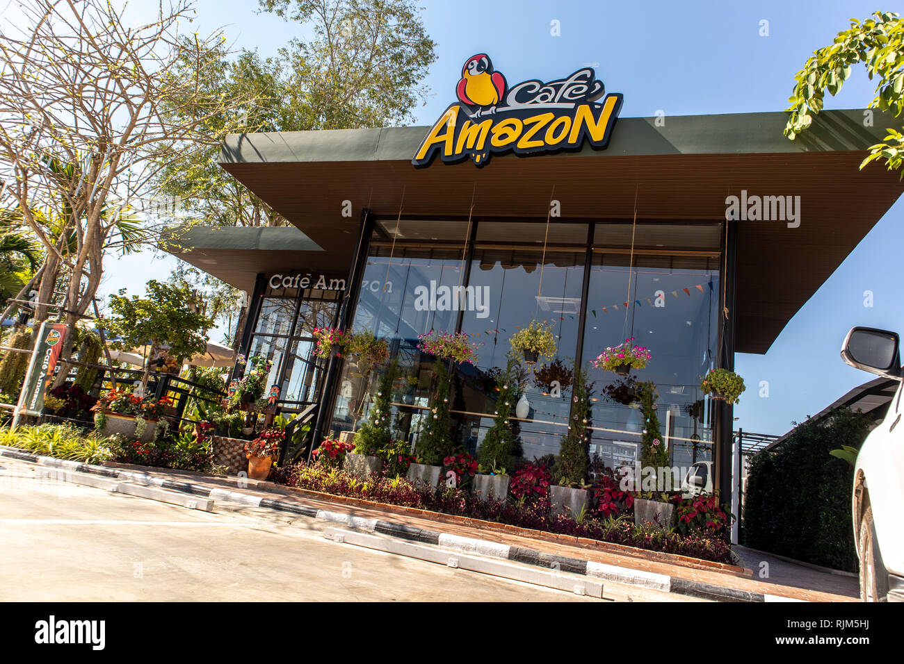 Cafe Amazon, Lampang, Thailand february 5, 2019 coffee shop at PTT