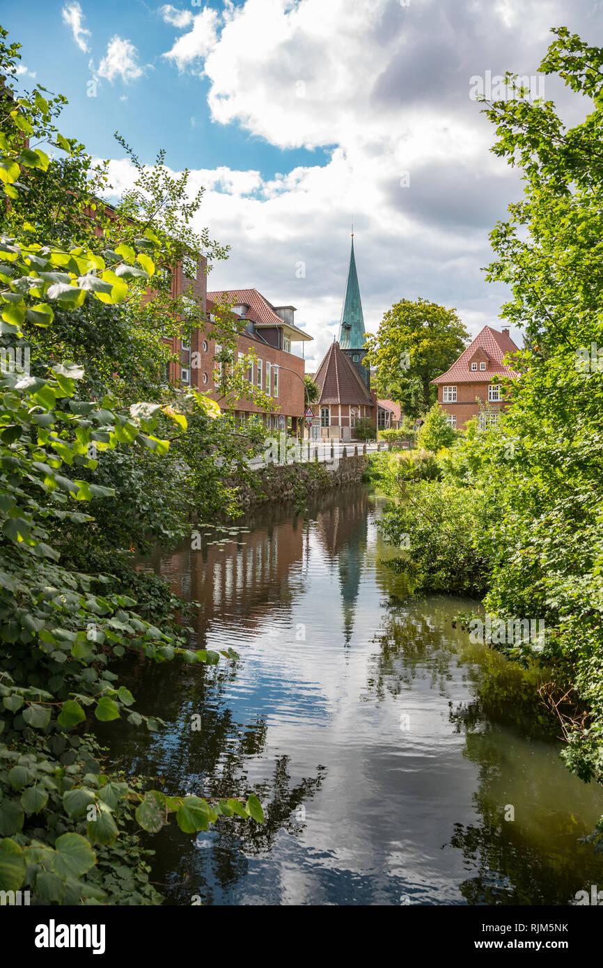 Old town of Hamburg Bergedorf with church Stock Photo Alamy