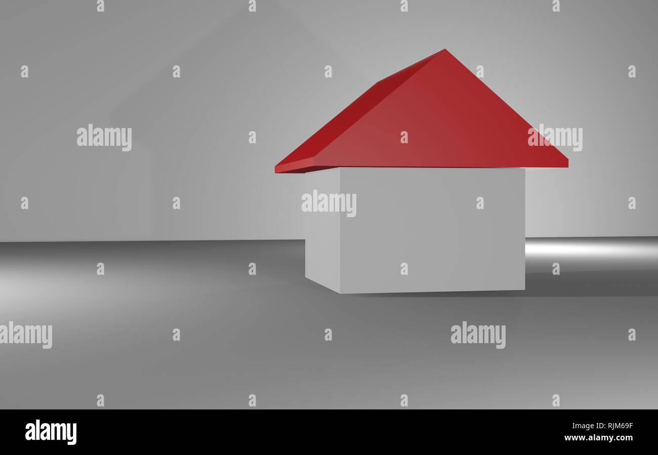 house modern contemporary style isolated on white background Stock ...