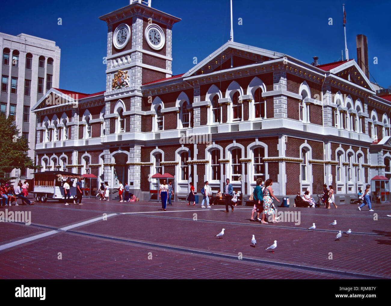 Vintage photo (1984),Post Office,Christchurch,New Zealand Stock Photo