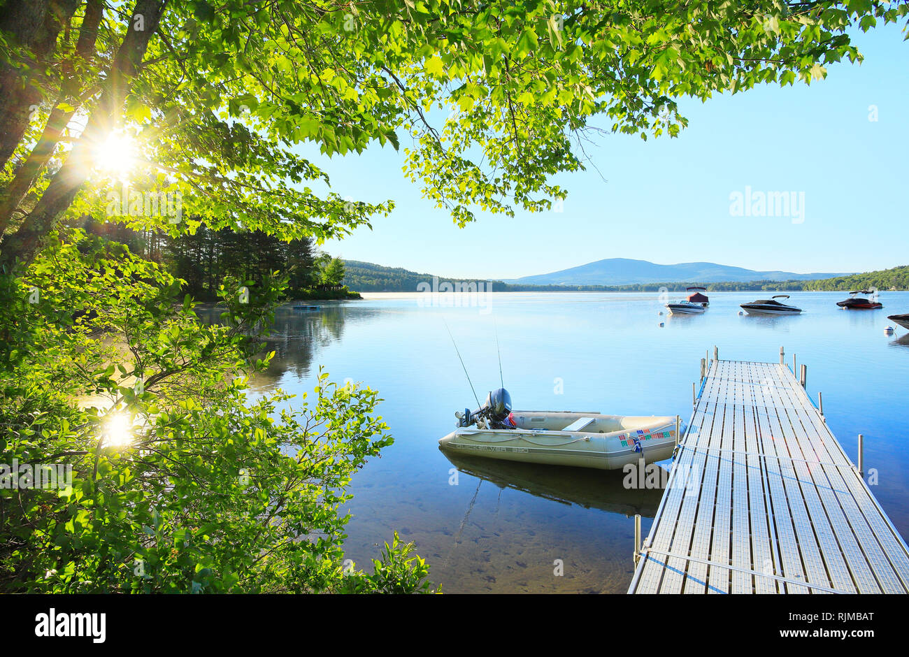 Pleasant Lake, New London, New Hampshire, USA Stock Photo Alamy