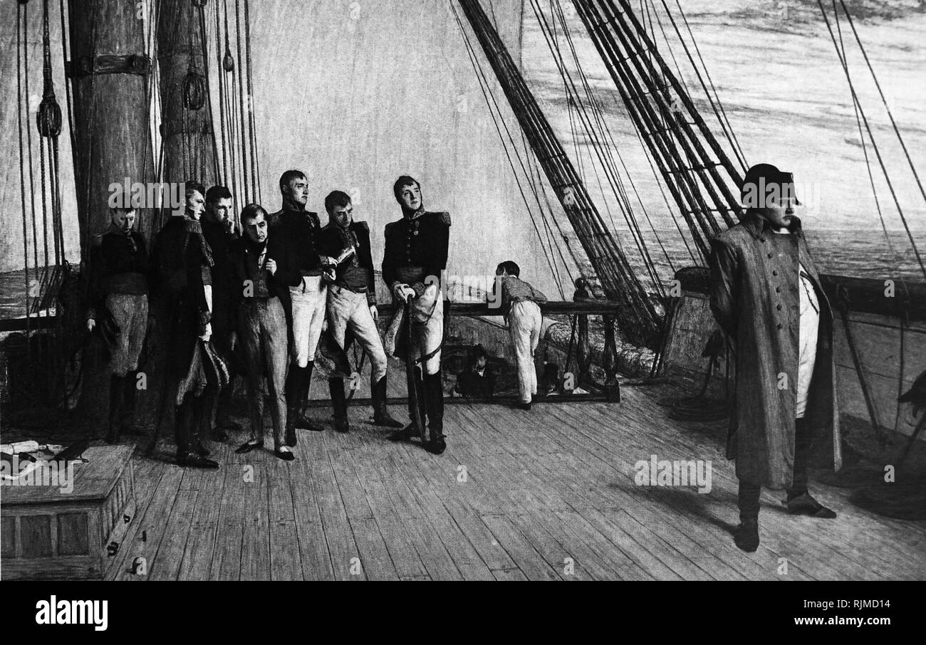 Taken as prisoner to island st helena hires stock photography and