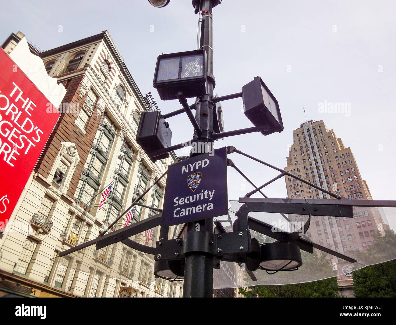 NYPD surveillance cameras, Broadway, NewYork, USA Stock Photo Alamy