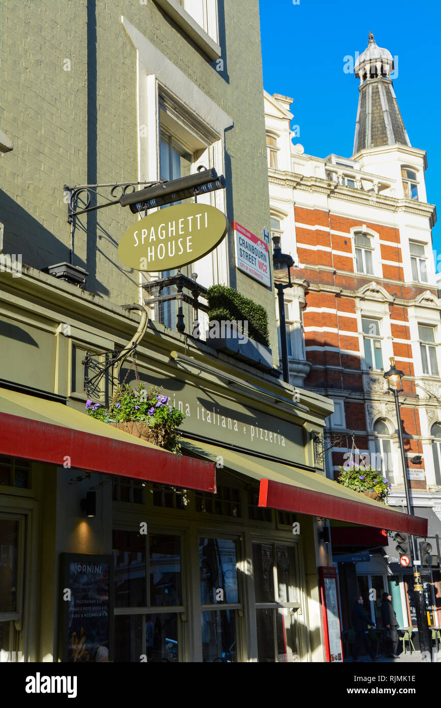 Spaghetti House, Cranbourn Street, London, WC2, UK Stock Photo Alamy