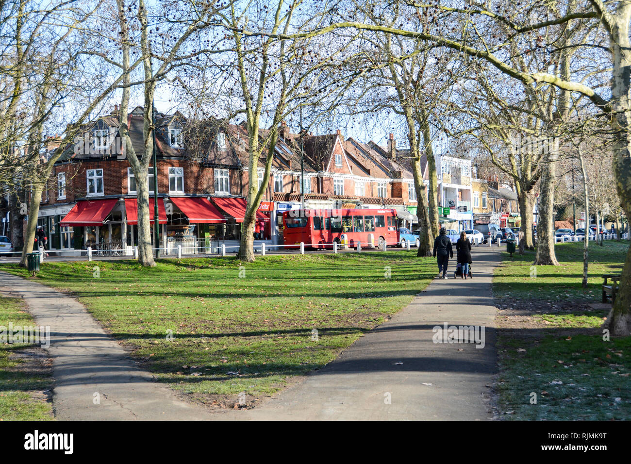 Barnes Common and Gail's Cafe on Church Road, Barnes, London, SW13 ...