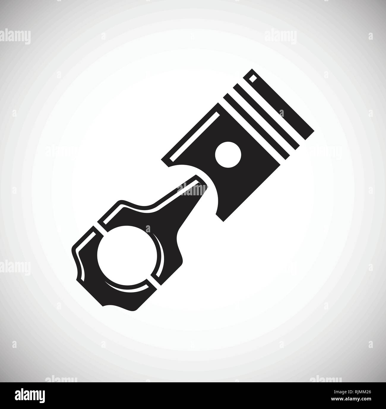 Engine piston icon on white background for graphic and web design
