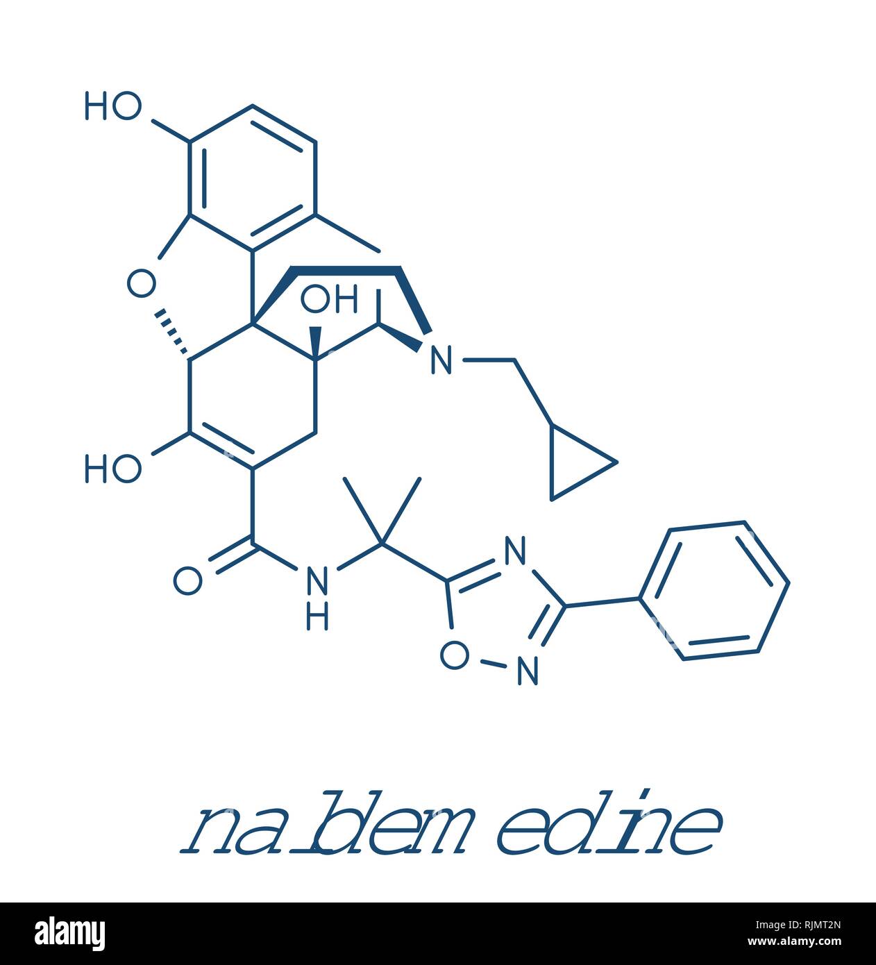Naldemedine drug molecule. Skeletal formula Stock Vector Image & Art ...