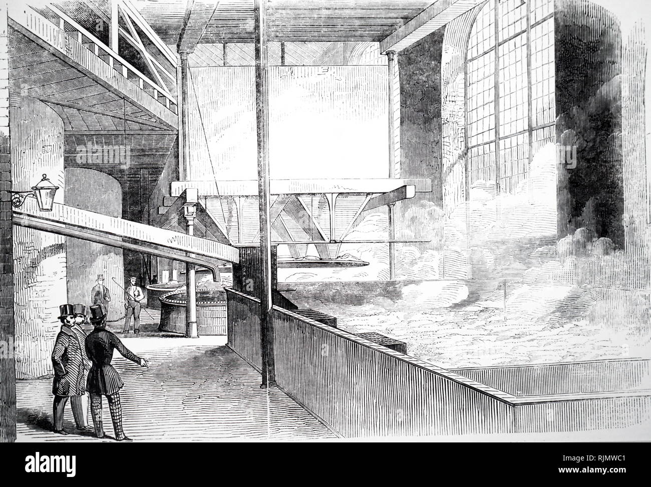 Cooling wort after boiling before fermentation hires stock photography