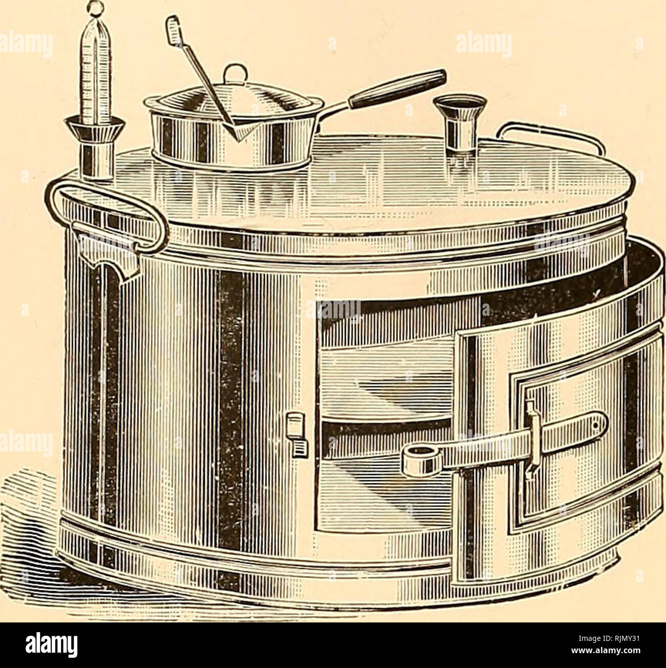 . Bacteriological apparatus : pathological, biochemical. Scientific apparatus and instruments; Bacteriology; Chemical industry. ©J)? Will (Eatpatatian, ftattytsUv, N.. 16250 16250 Paraffin Bath and Drying Oven—Reeve's. Made of very heavy copper and mounted on sheet-iron base, not illustrated; has a removable shelf; contains stock paraffin cup of 500 cc capacity with object lifter, cover and handle; outside dimensions: height, 22 cm; diameter, 26 cm; drying oven: height, 13 cm; width, 17 cm; depth, 15 cm  Each 32.00. Please note that these images are extracted from scanned page images that may  Stock Photo