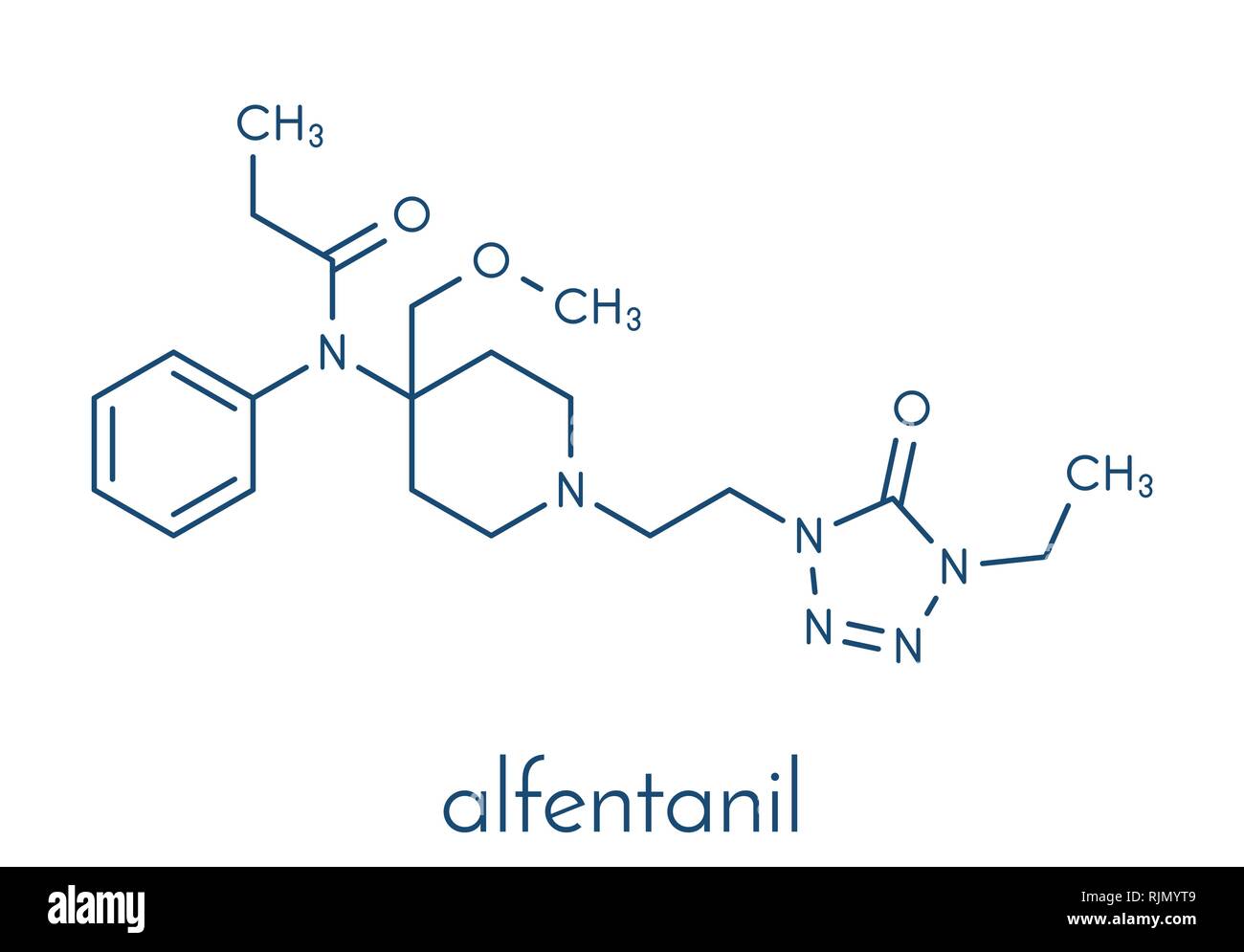 Fentanyl (fentanil) Opioid Analgesic Drug Molecule. Skeletal Formula. Stock  Photo, Picture and Royalty Free Image. Image 91287690.
