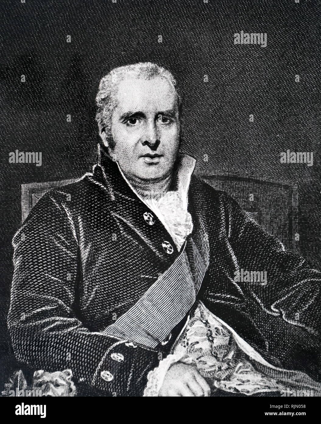 George Legge, third Earl of Dartmouth, (1755-1810). Vice-President of the Society for the Encouragement of Arts, Manufactures and Commerce. 1813 Stock Photo
