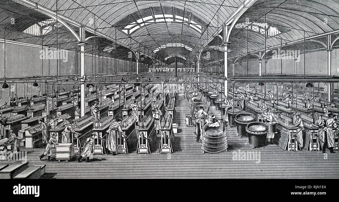 Illustration showing Price's candle factory, Battersea, London 1887 Stock  Photo - Alamy