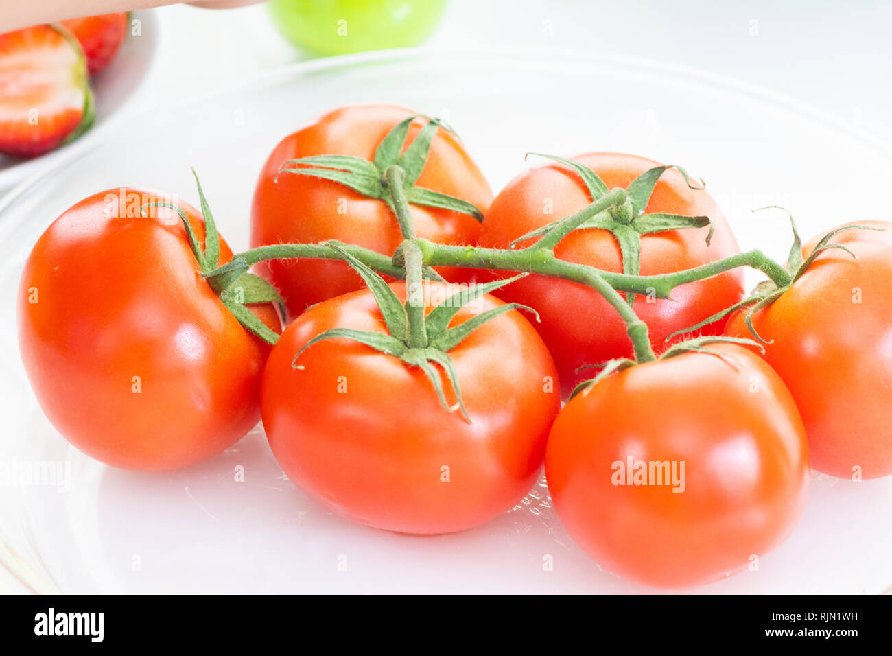 fresh tomato, isolated on white background Stock Photo - Alamy