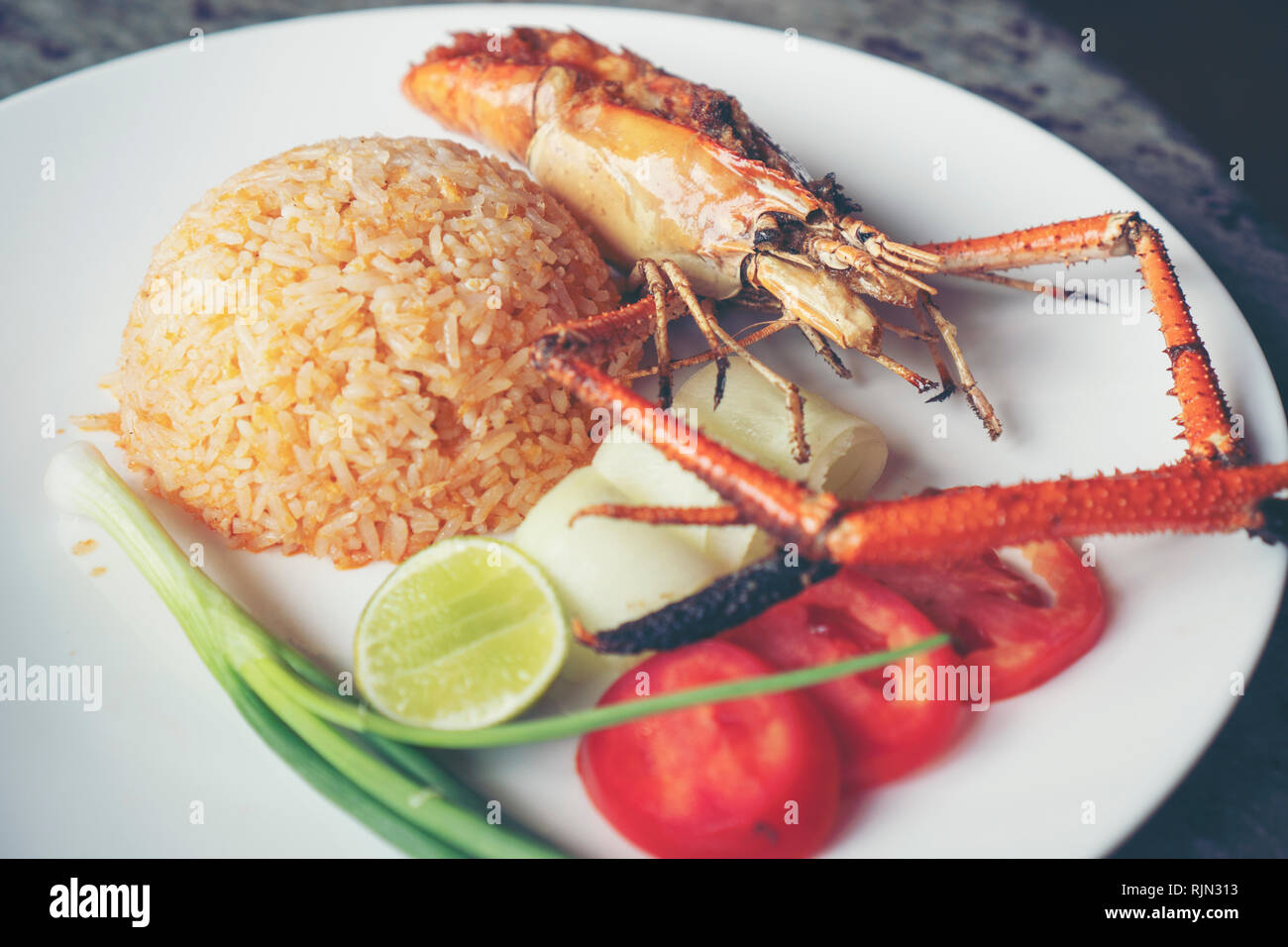 Shrimp fried rice, Thai food Stock Photo - Alamy