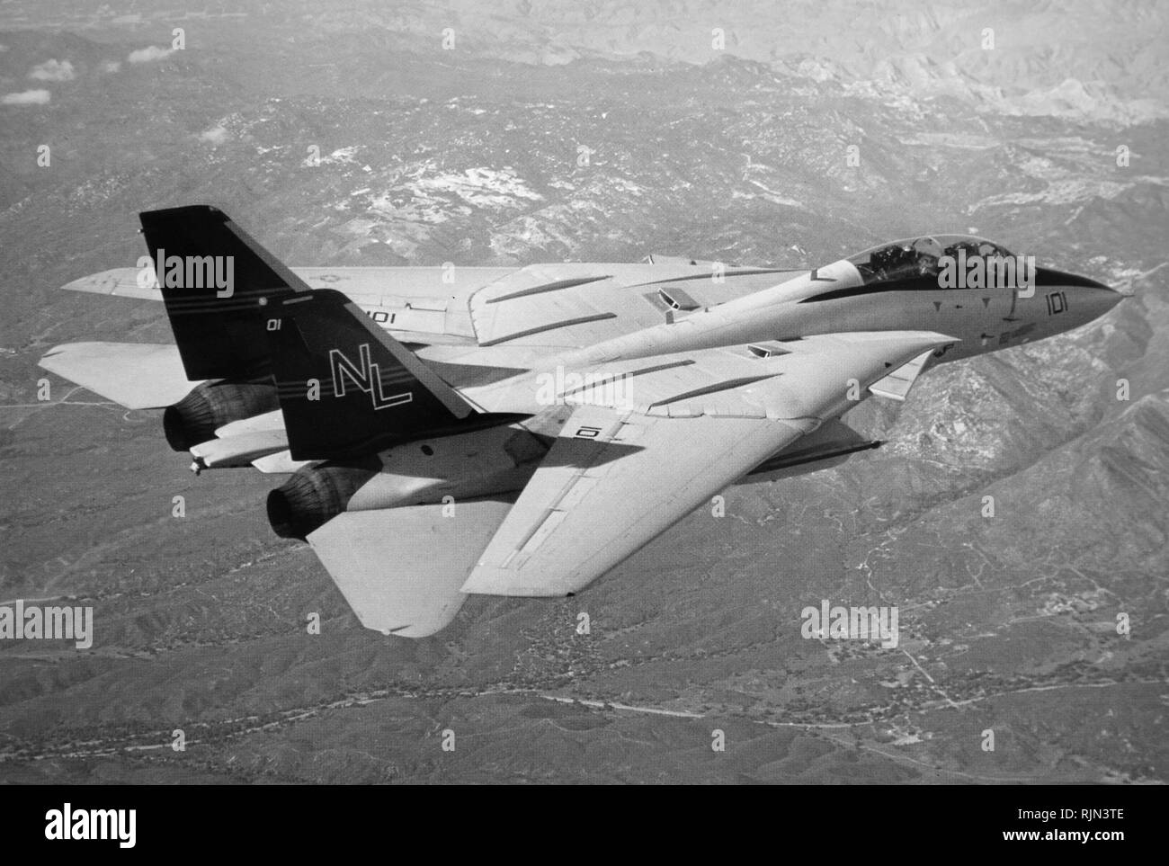 Gruman F14 Tomcat US Navy fighter aircraft 1988 Stock Photo