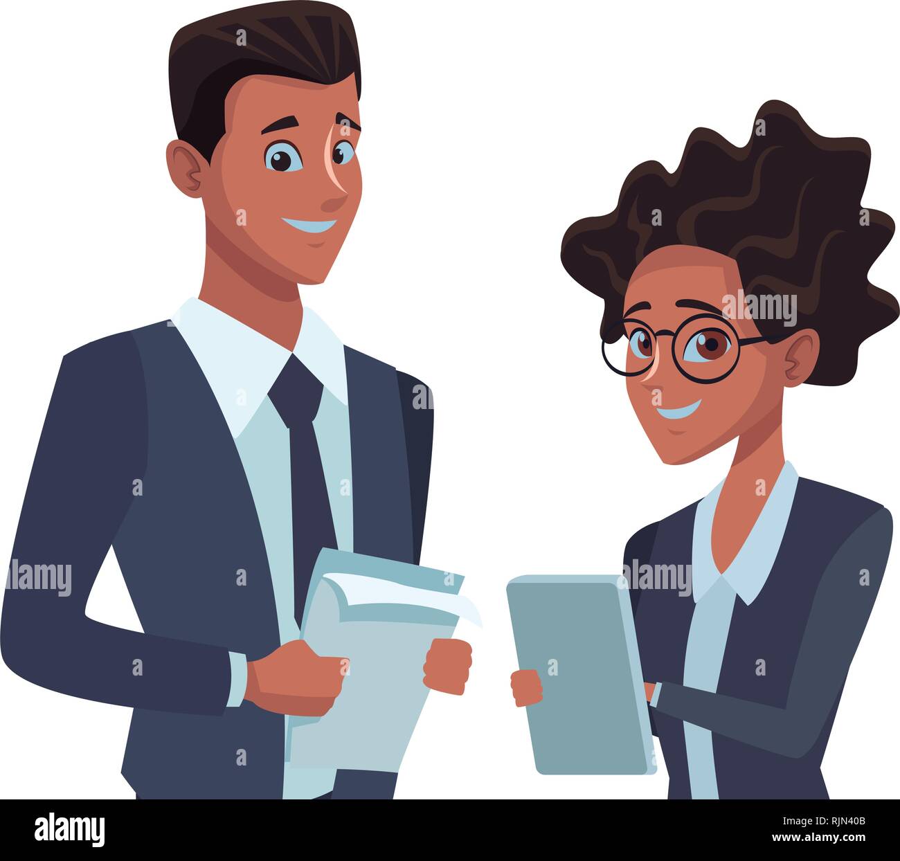 executive business coworkers cartoon Stock Vector Image & Art - Alamy
