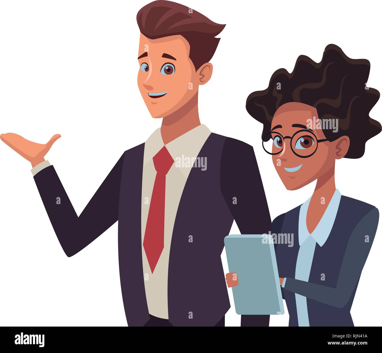 executive business coworkers cartoon Stock Vector Image & Art - Alamy
