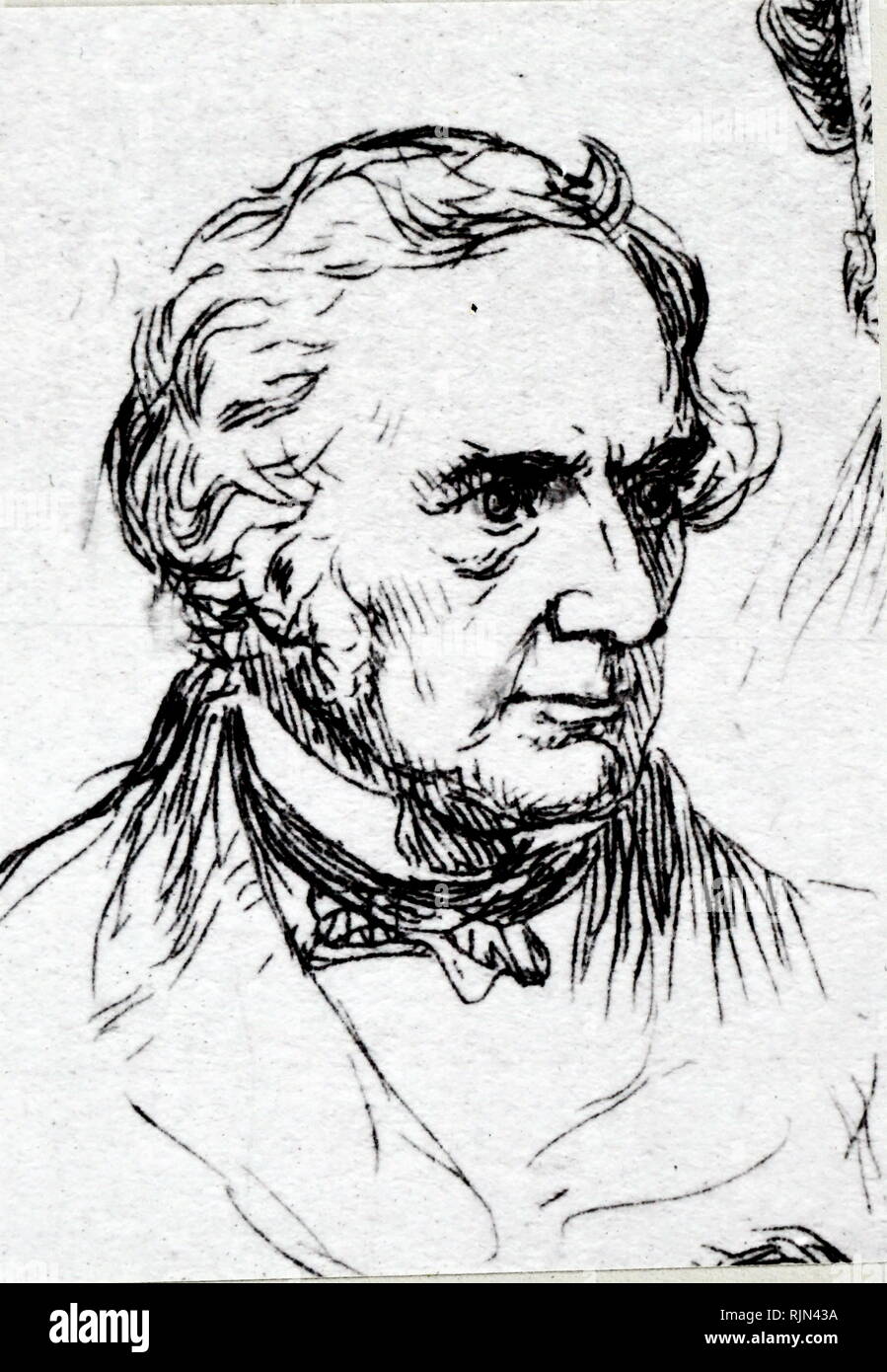 Illustration showing Sir William Hamilton, 9th Baronet (1788–1856), Scottish metaphysician Stock Photo