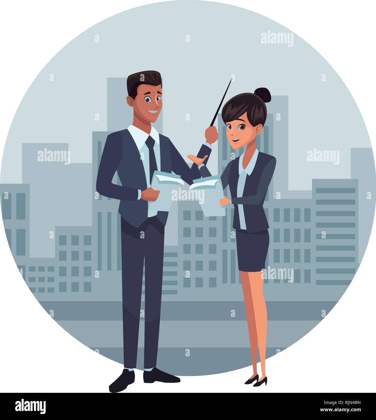 executive business coworkers cartoon Stock Vector Image & Art - Alamy