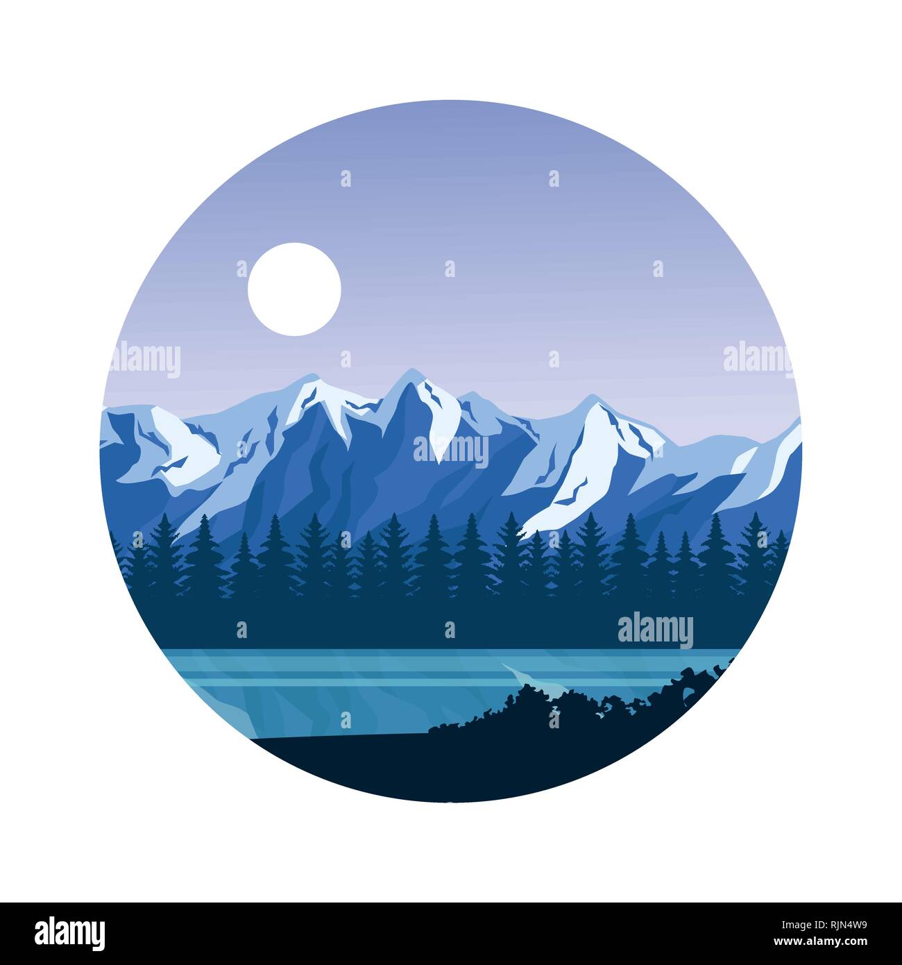 Wanderlust landscape cartoon Stock Vector Image & Art - Alamy
