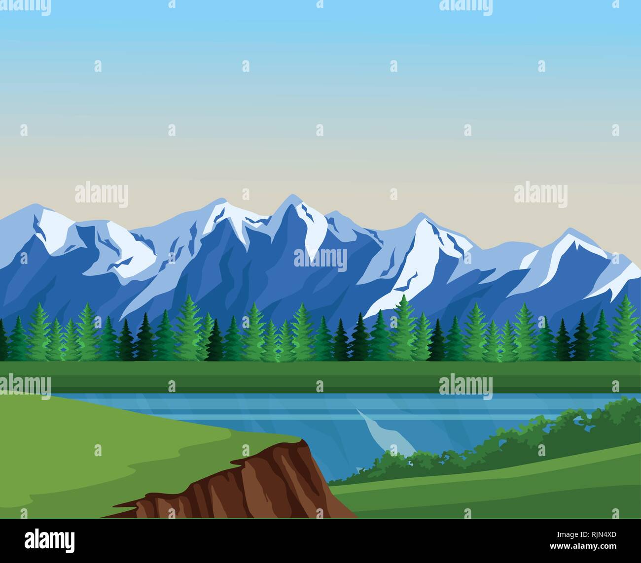 Wanderlust landscape scenery Stock Vector Image & Art - Alamy