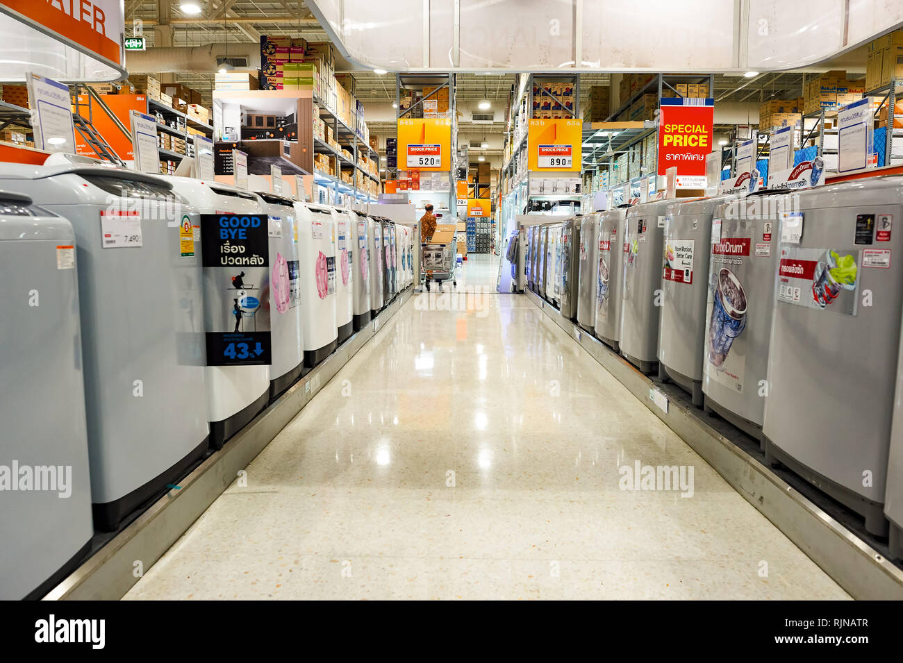 Home Pro Store PATTAYA, THAILAND - FEBRUARY 24, 2016: inside HomePro store. The store ...