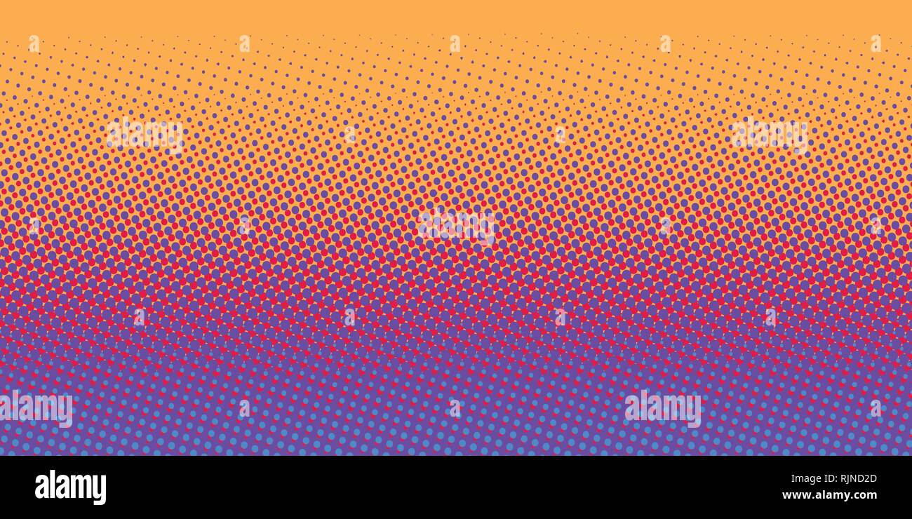 orange blue gradient halftone background Stock Vector
