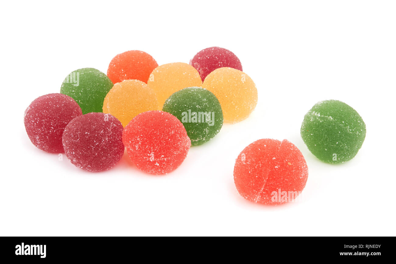 Colorful candy on a white background Stock Photo - Alamy