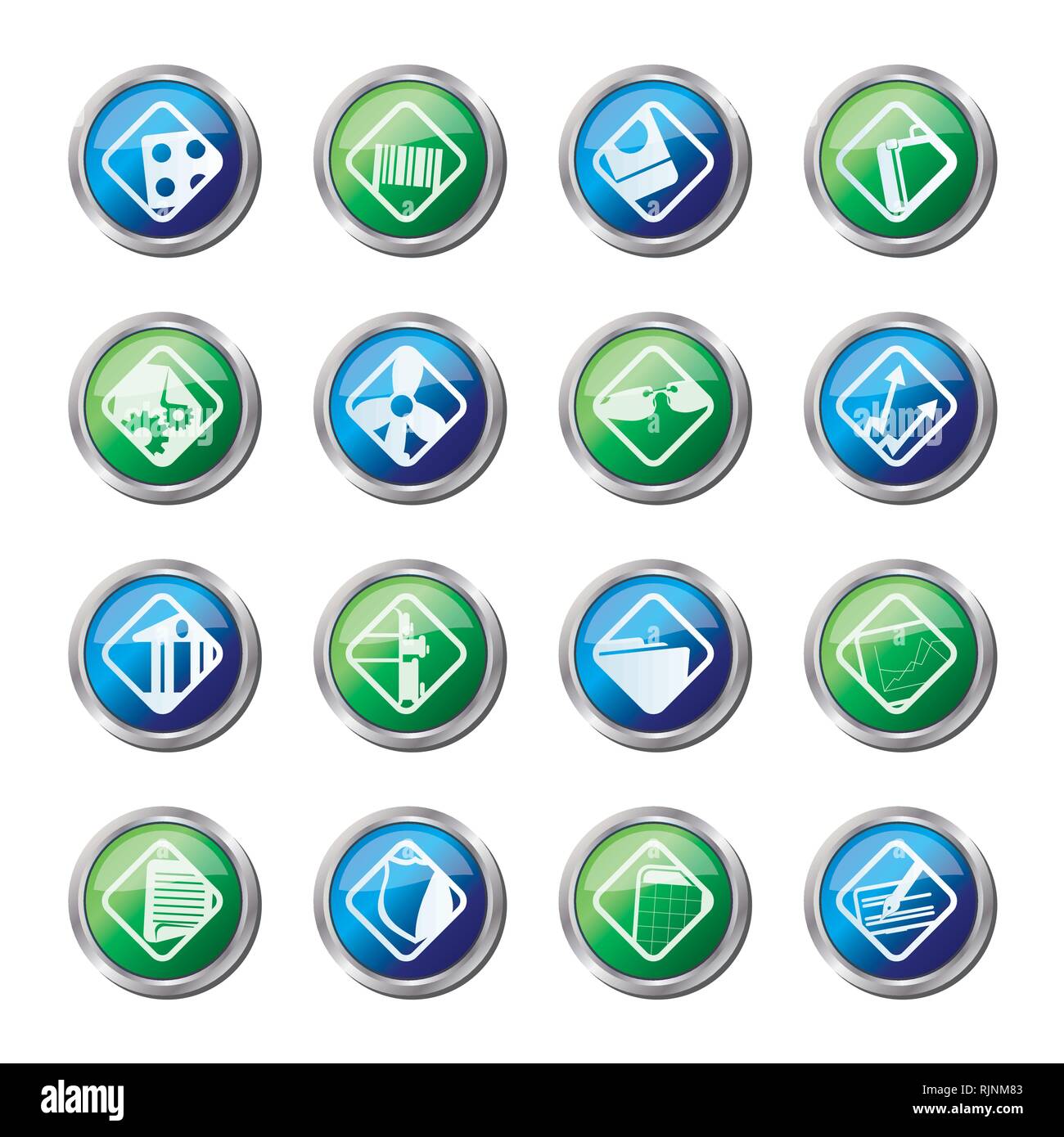 Business and Office Icons over colored background - Vector Icon Set ...