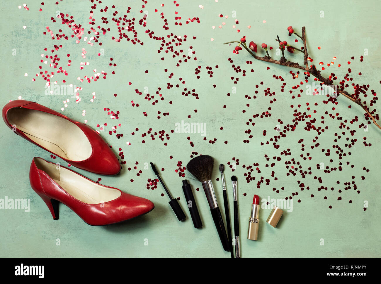 simple red shoes