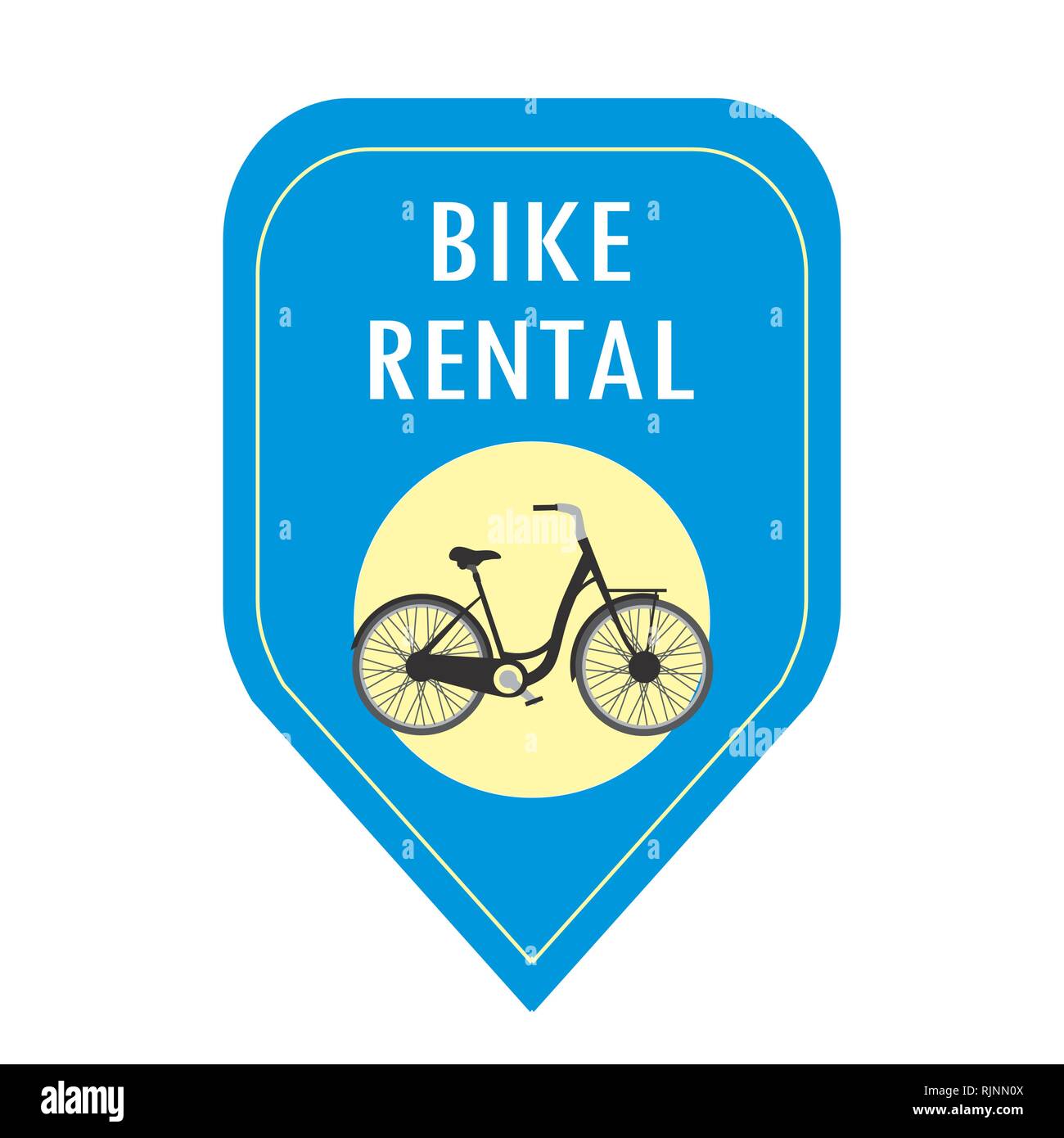 Bike rental icon,cartoon vector illustration Stock Vector Image & Art