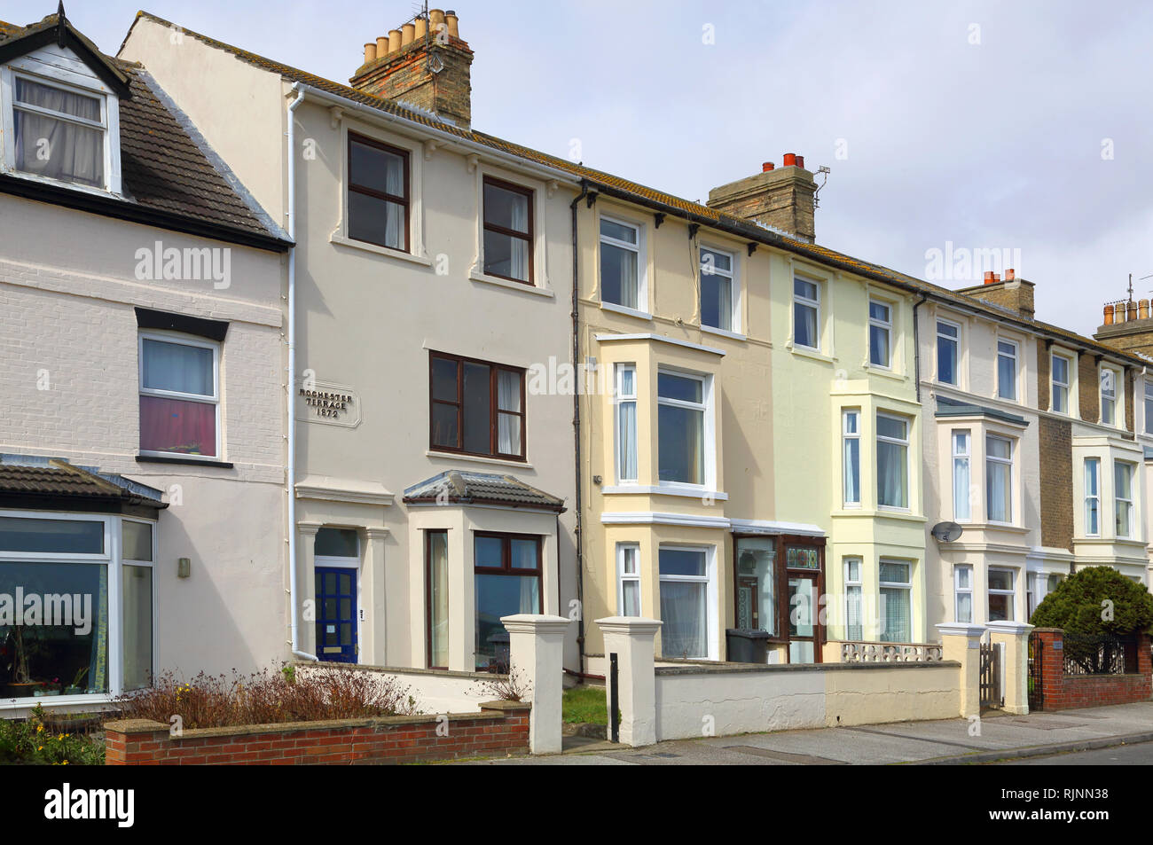 terraced houses built in 1872 at pakefield suffolk Stock Photo Alamy