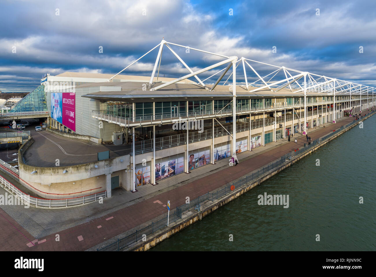 The ExCeL Centre, exhibition and international convention centre situated near Royal Victoria Dock, London Docklands, East London, England. Stock Photo