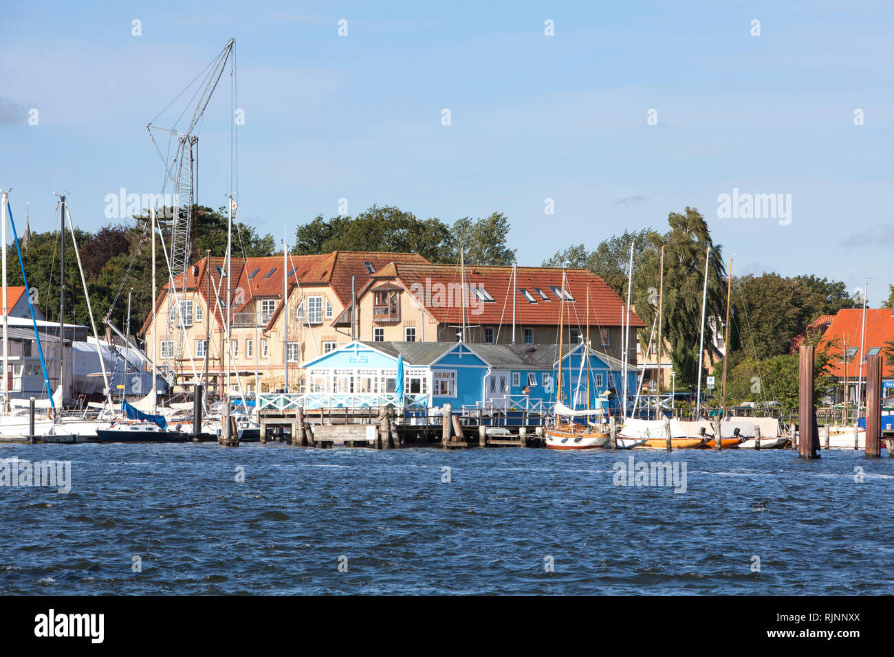 View over the Schlei from Sundsacker to Arnis, Schleswig-Holstein, Germany, Europe Stock Photo