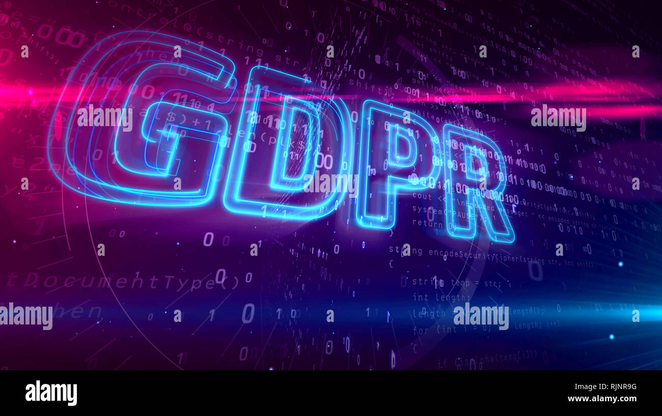 GDPR general data protection regulation law on digital background ...