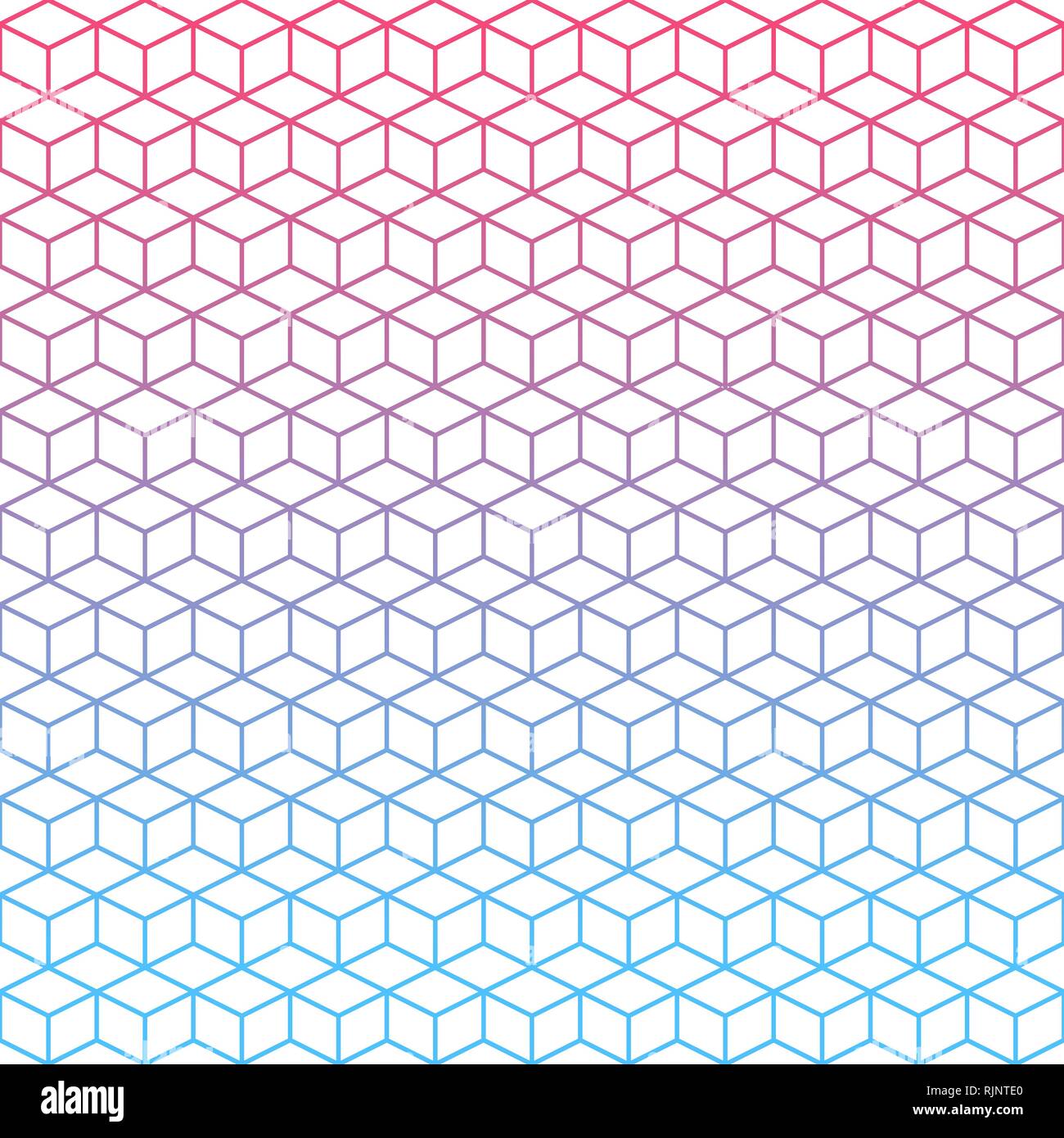 Seamless geometric gradient background. Texture with rhombus and nodes Stock Vector