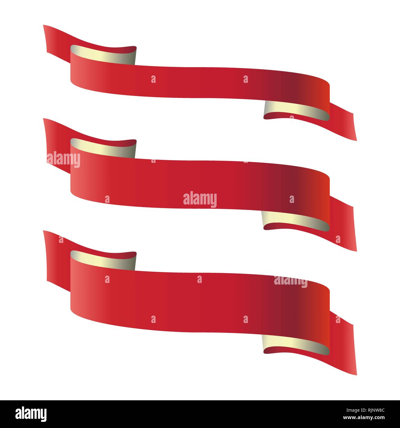 Red web ribbon banners set. Vector illustration for design Stock Vector ...