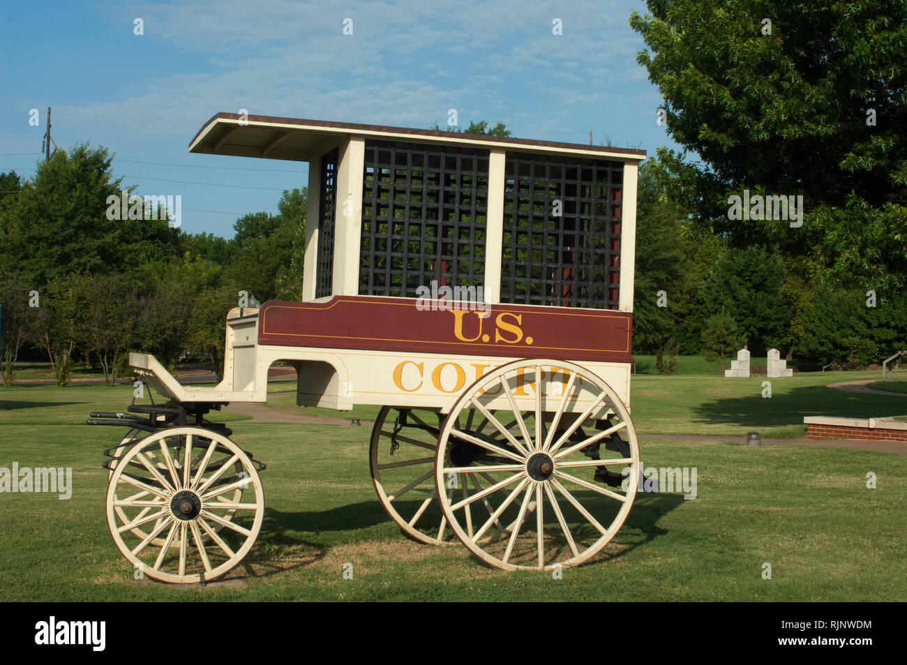 Paddy wagon for carrying prisoners, Fort Smith National Historic Site, Arkansas. Digital photograph Stock Photo