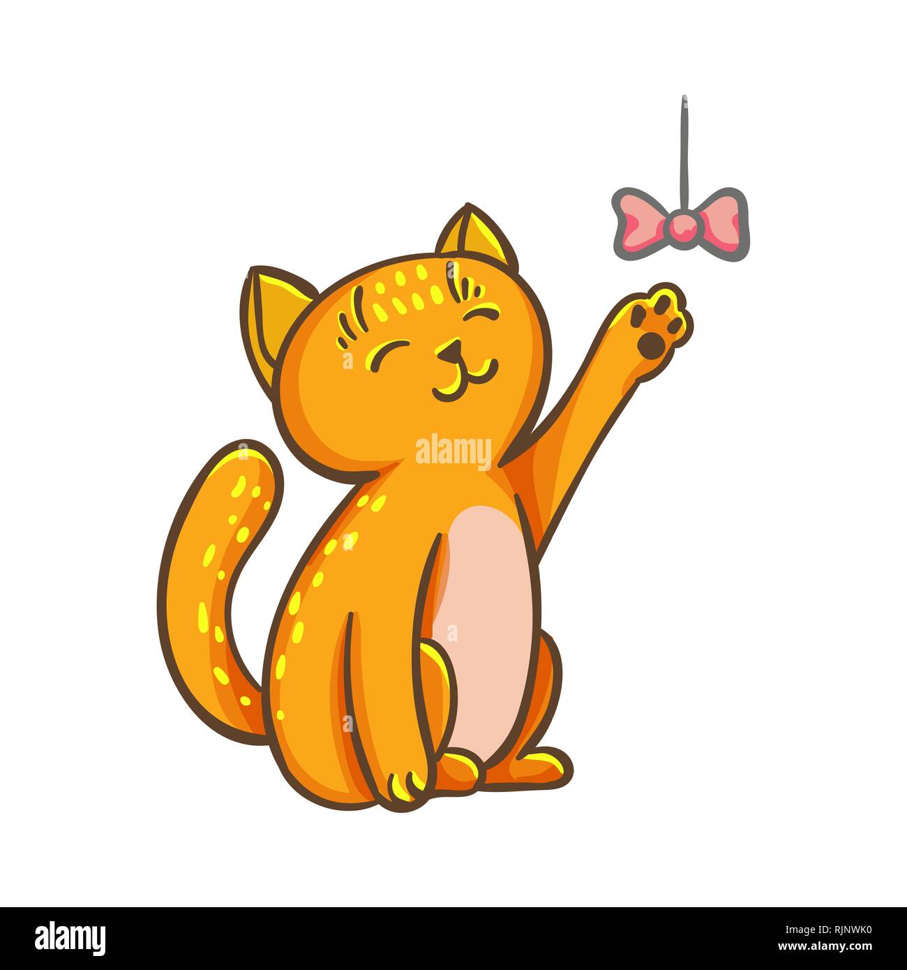 Premium Vector  Funny cat icon vector illustration