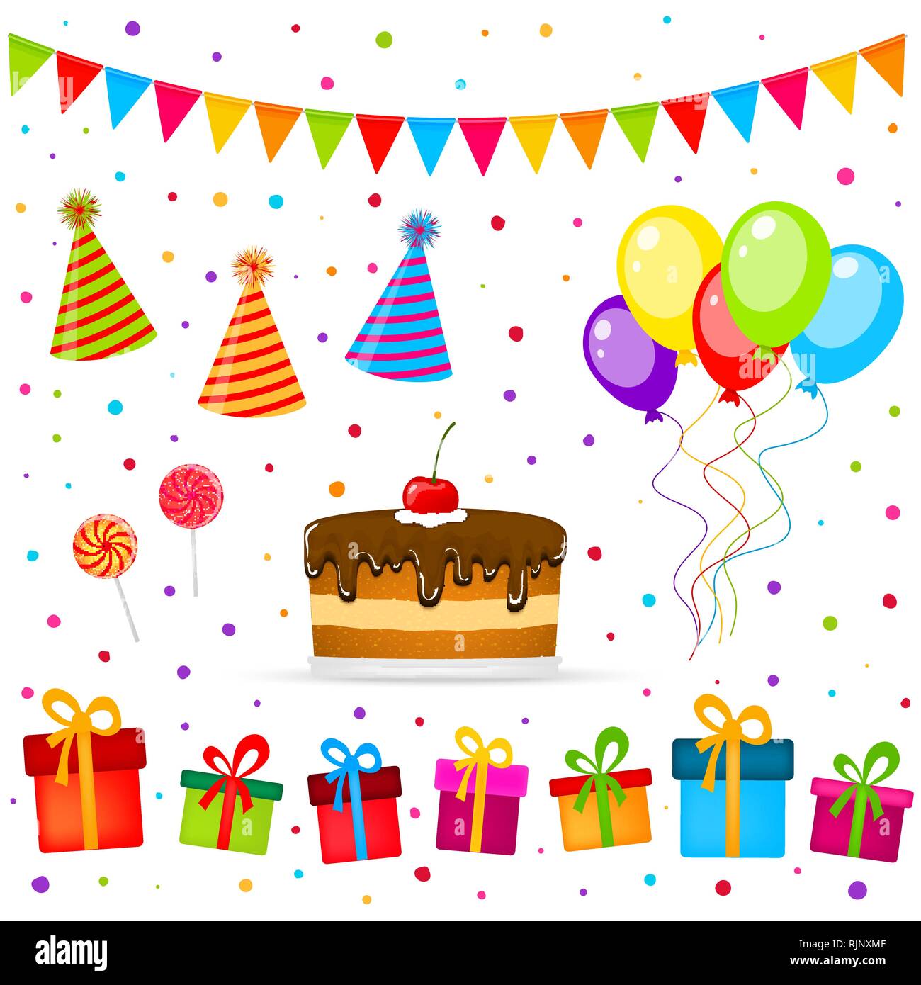 Birthday party vector Stock Vector Image & Art - Alamy