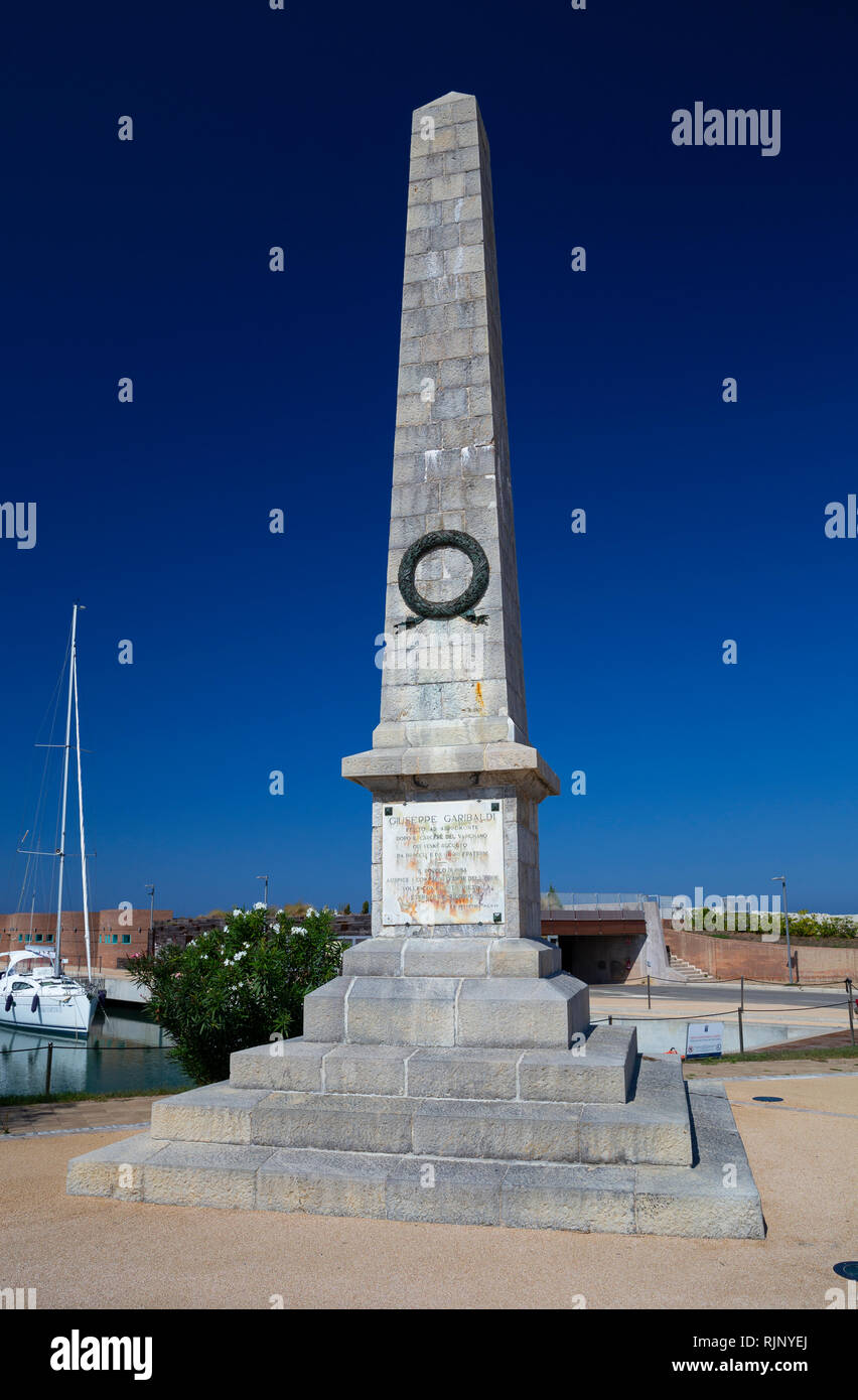 Giuseppe Garibaldi monument at Marina di Pisa, Tuscany, Italy Stock Photo