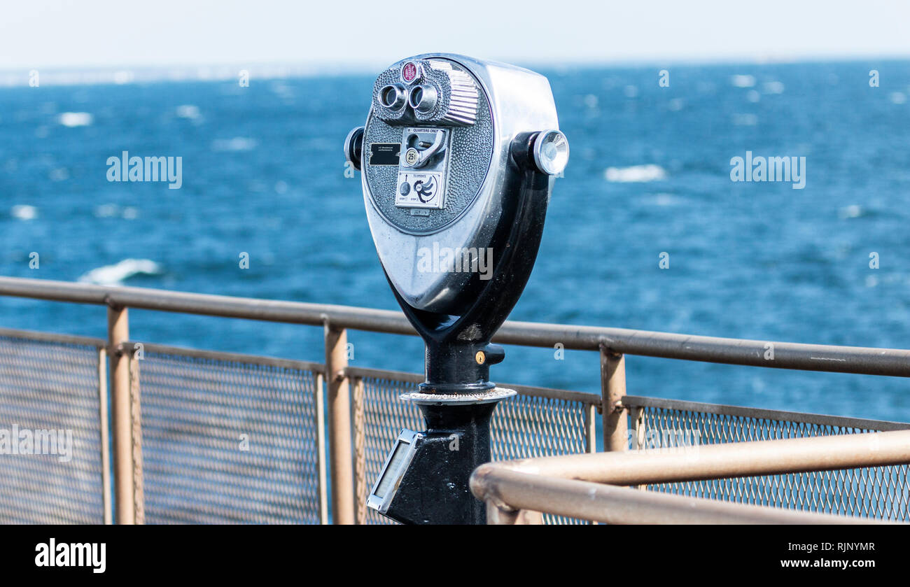 A coin operated telescope in available to look out on to the rough