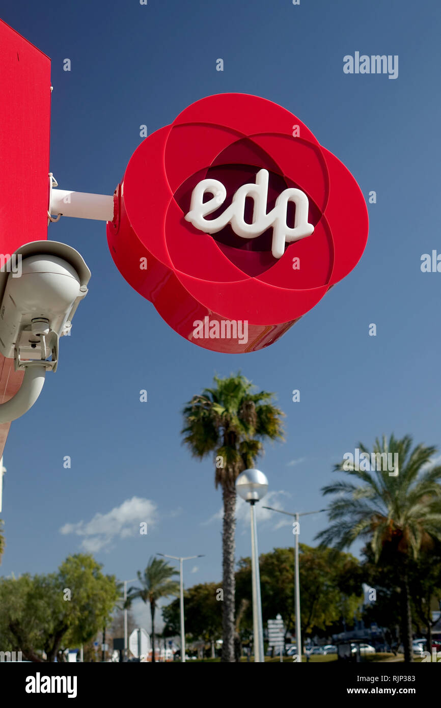EDP Group Energias de Portugal Sign Outside A Shop In Albufeira A Supplier Of Electricity In EDP Group Energias de Portugal Sign Outside A Shop In Albufeira A Supplier Of Electricity In